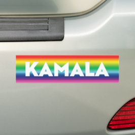 Pridet Kamala-typografi av regnbåggradient lgbt Bildekal
