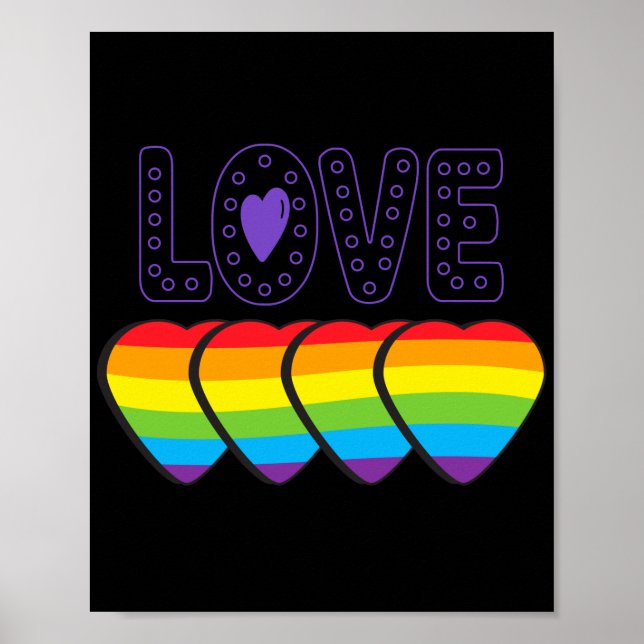Pridet kärlek. HBT+Pride. Pride kärlek Poster (Framsidan)