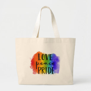 Pridet Kärlek Peace Jumbo Tygkasse
