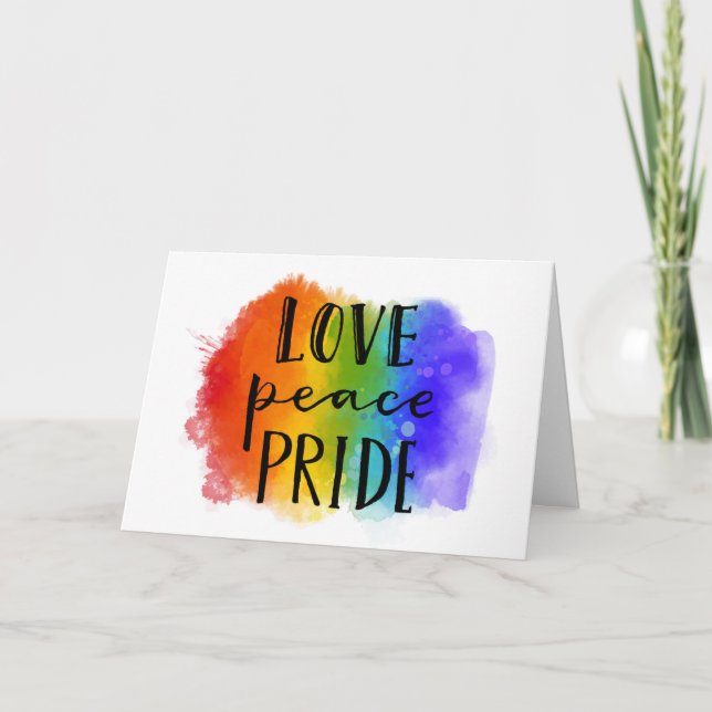 Pridet Kärlek Peace Kort (Framsida)