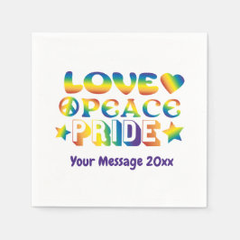 Pridet Kärlek Peace Pappersservett