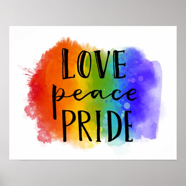 Pridet Kärlek Peace Poster (Framsidan)