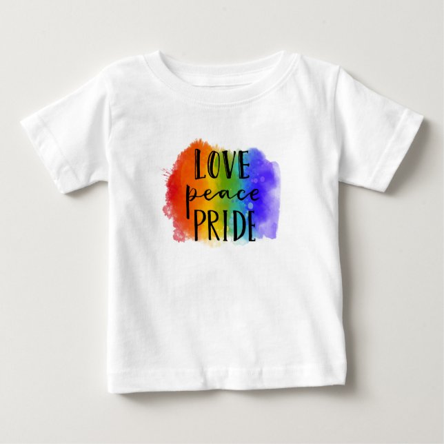 Pridet Kärlek Peace T Shirt (Framsida)