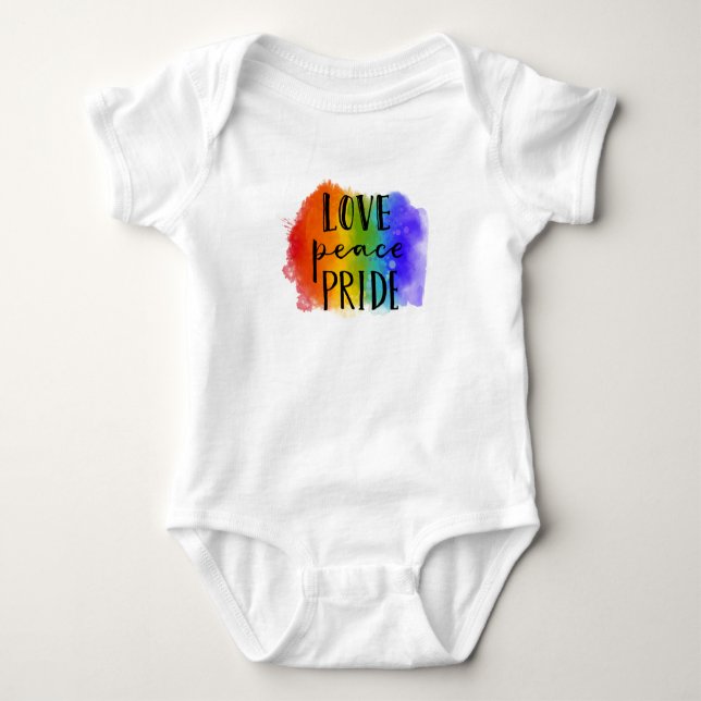 Pridet Kärlek Peace T Shirt (Framsida)