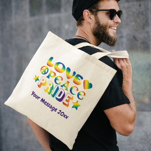 Pridet Kärlek Peace Tygkasse