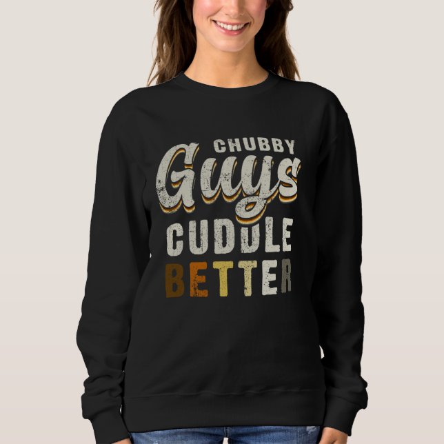 Pridet knubbig Killar Cuddle Better Funny Gay Bear T Shirt (Framsida)