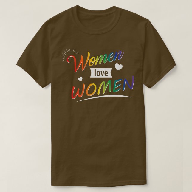 Pridet Kvinnor Kärlek Lesbisk 3660  T Shirt (Design framsida)