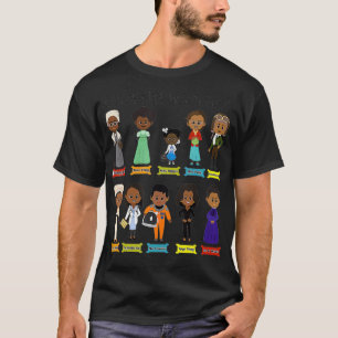 PRIDET Kvinnor Manar Teache vid svarta historier T Shirt