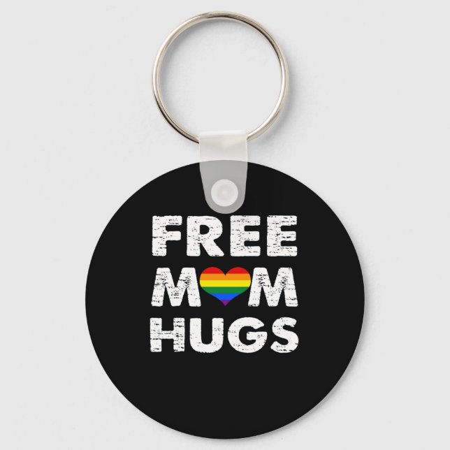 Pridet Ledig Mamma Hugs, HBT Gay Lesbisk Nyckelring (Framsida)