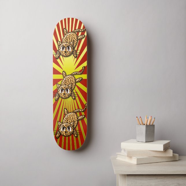 Pridet Leopard Old School Skateboard Bräda 21,6 Cm (Väggkonst)