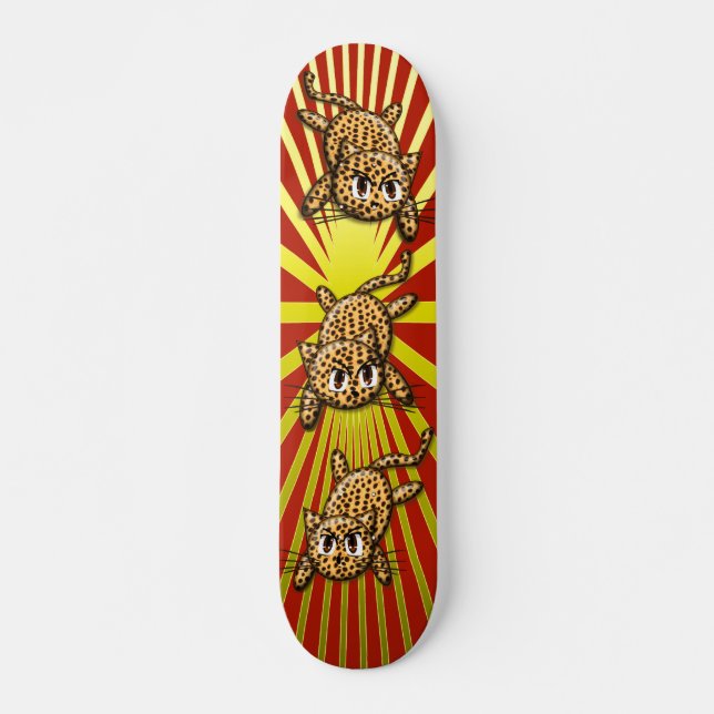 Pridet Leopard Skateboard Bräda 21,5 Cm (Framsida)