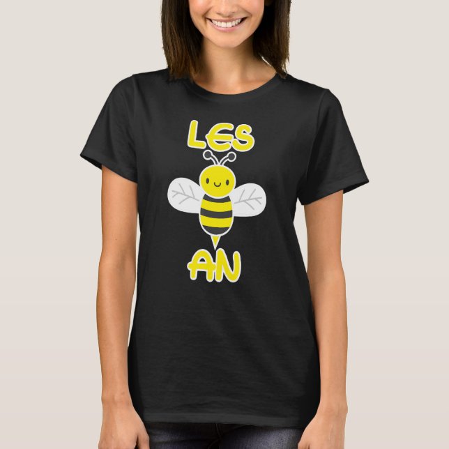 Pridet Les Bee en LGBT-Lesbisk T Shirt (Framsida)