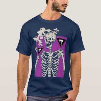 Pridet Lesbisk för återställande av SKeleton Drink T Shirt