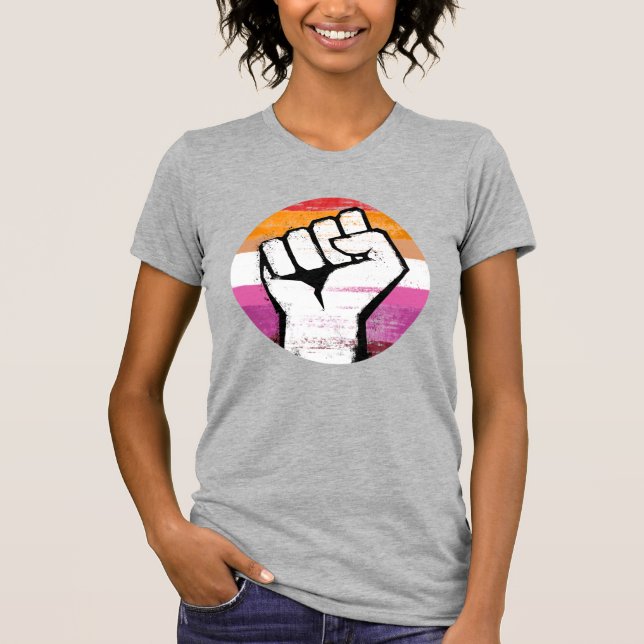 Pridet lesbisk Skriv ut från cirkeln T Shirt (Framsida)