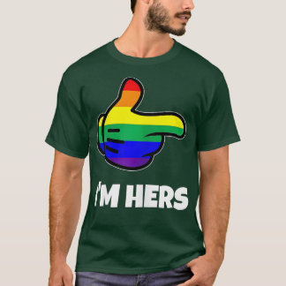 PRIDET lesbisk som matchar Im Hers LGB T Shirt