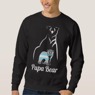 Pridet Lgbt Demiboy Pappa Bear Demigender Flagga Lång Ärmad Tröja