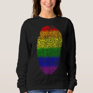 Pridet Lgbt Flagga Fingerprint Proud Lgbt T Shirt