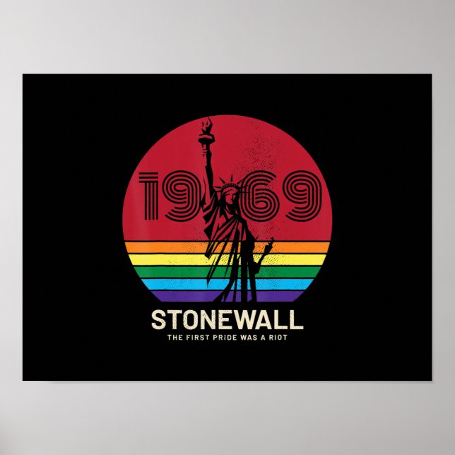 Pridet Lgbt Gay Lesbisk 52-årsjubileum Stonewall Poster (Framsidan)