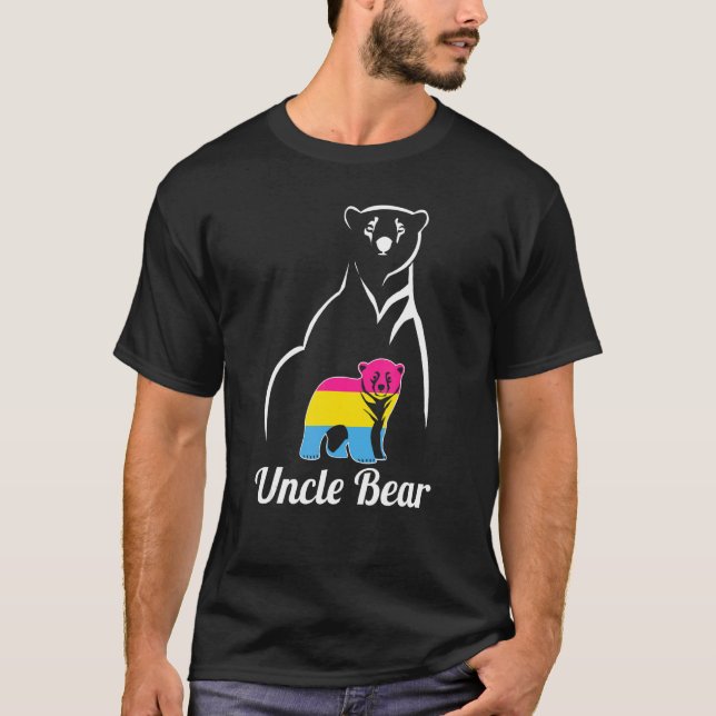 Pridet Lgbt Pansexual farbror Bear Pan Flagga T Shirt (Framsida)