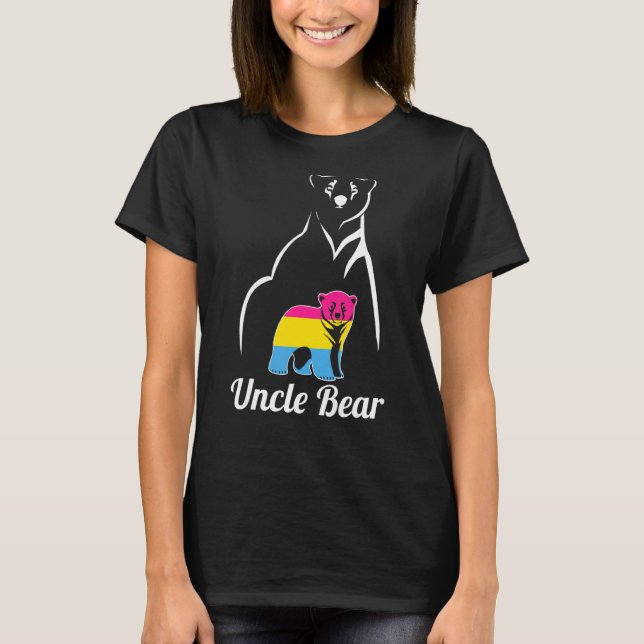 Pridet Lgbt Pansexual farbror Bear Pan Flagga T Shirt (Framsida)