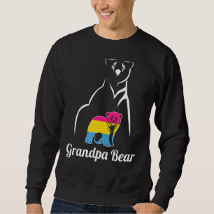 Pridet Lgbt Pansexual Grandpa Bear Pan Flagga Lång Ärmad Tröja