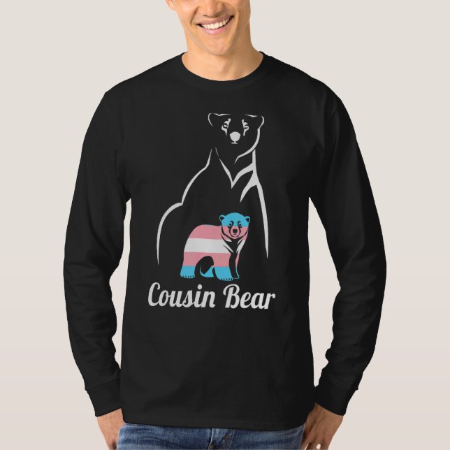 Pridet Lgbt Transgender Cousin Bear Trans T Shirt (Framsida)