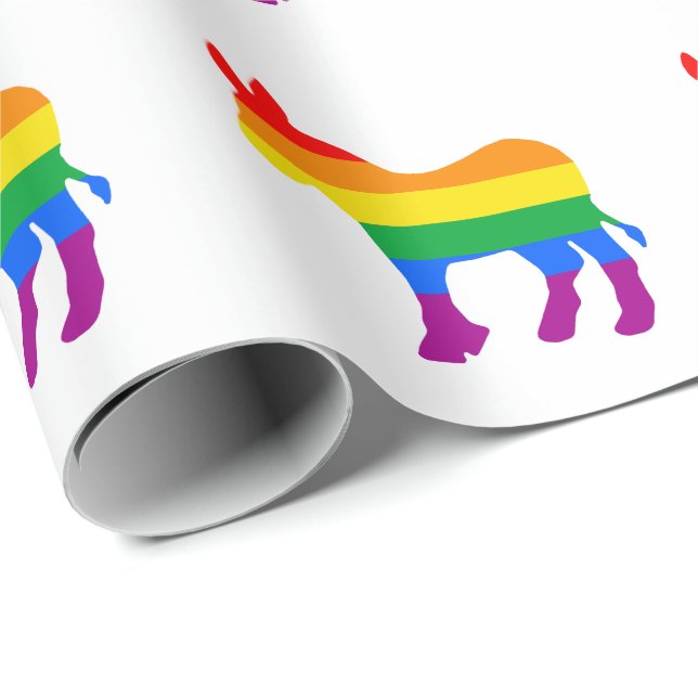 Pridet LGBTQ-demokrati Presentpapper (Rullad Hörn)