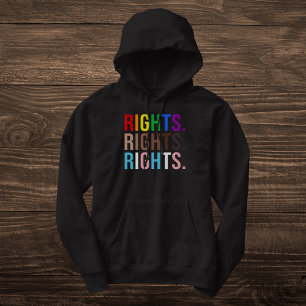 Pridet LGBTQ-Höger med färgstarka jämlikhetsfärger Hoodie