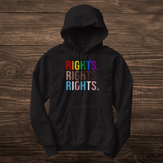 Pridet LGBTQ-Höger med färgstarka jämlikhetsfärger Hoodie (Skapare uppladdad)