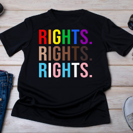 Pridet LGBTQ-Höger med färgstarka jämlikhetsfärger T Shirt