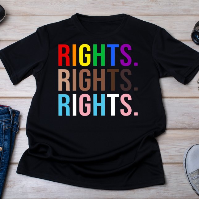 Pridet LGBTQ-Höger med färgstarka jämlikhetsfärger T Shirt (Skapare uppladdad)