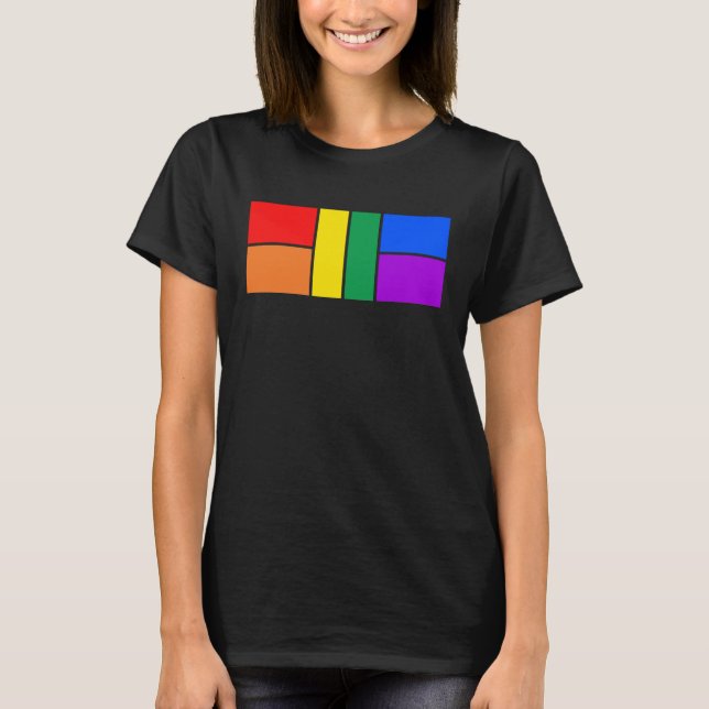 Pridet LGBTQ Pickleball, HBT Rainbow Pickle Boll C T Shirt (Framsida)