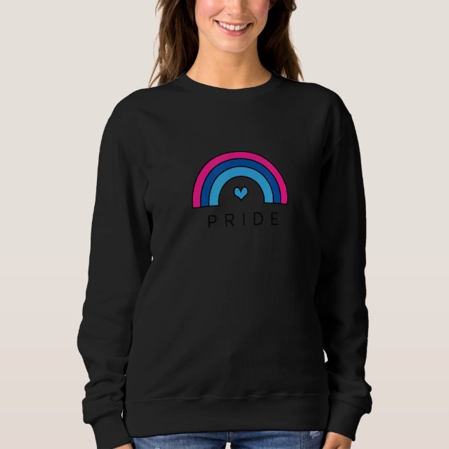 Pridet Lgbtq Proud Simple Bisexual Rainbow T Shirt (Framsida)