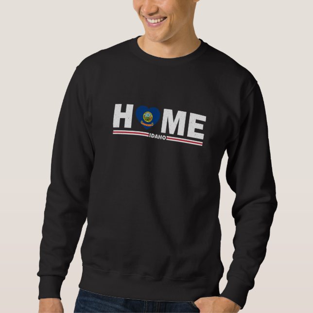 Pridet Loving Home State Idaho Roots Lång Ärmad Tröja (Framsida)