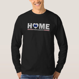 Pridet Loving Home State North Dakota Roots T Shirt