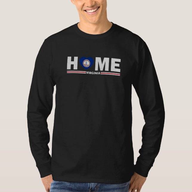 Pridet Loving Home State Virginia Roots T Shirt (Framsida)