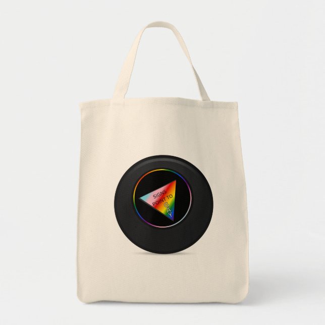 Pridet Magic Eight Boll Tote Bag Tygkasse (Framsidan)