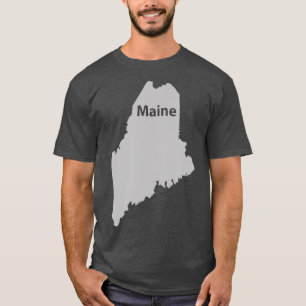 Pridet Maine Karta disline State Home T Shirt