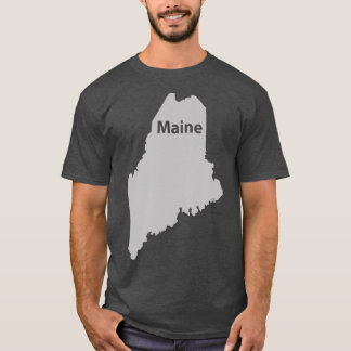 Pridet Maine Karta disline State Home T Shirt