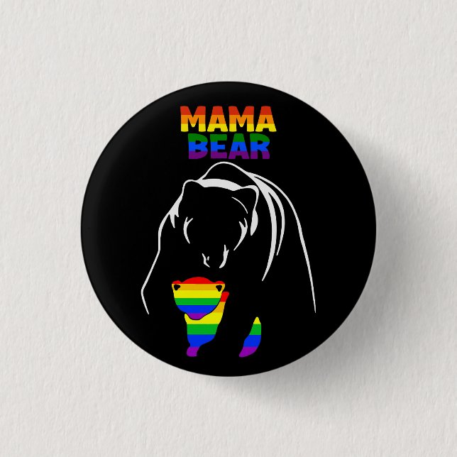 Pridet mamma Bear Knapp (Framsida)