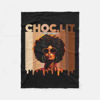 Pridet Melanin Afrika G i månaden Choclit Black Hi Fleecefilt