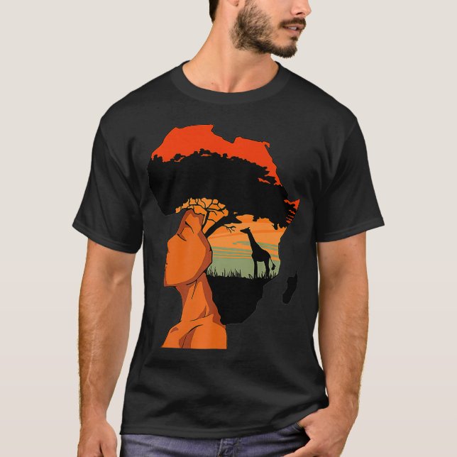 Pridet Melanin Afro Black Hi T Shirt (Framsida)
