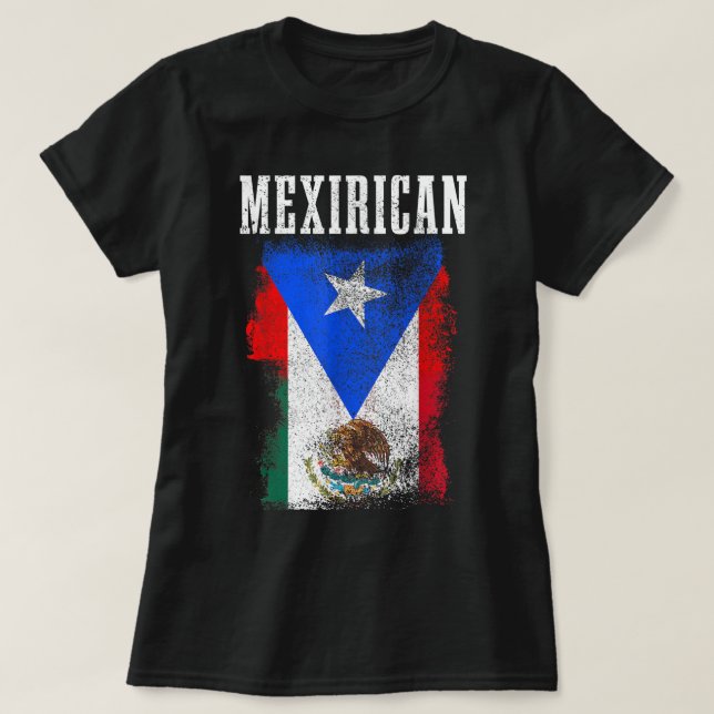 Pridet Mexikanska puerto Rican Mix Mexiko Puerto R T Shirt (Design framsida)