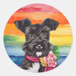 Pridet Mini Schnauzer Runt Klistermärke