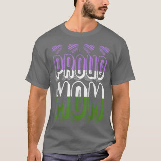 Pridet Mon för genderqueer Proud Mamma Human Höger T Shirt