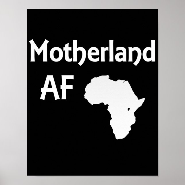 Pridet Motherland AF African Roots Black Poster (Framsidan)