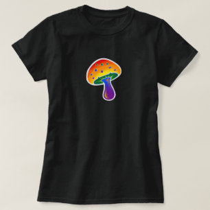 Pridet Mushroom Mönster T Shirt