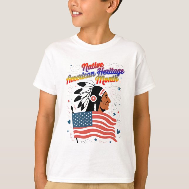 Pridet Native American Heritage Month T Shirt (Framsida)