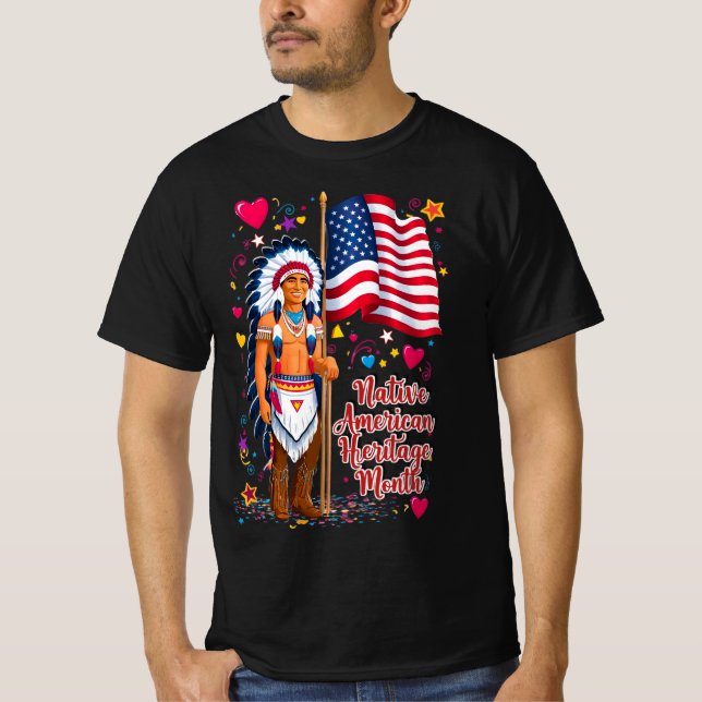 Pridet Native American Heritage Month T Shirt (Framsida)