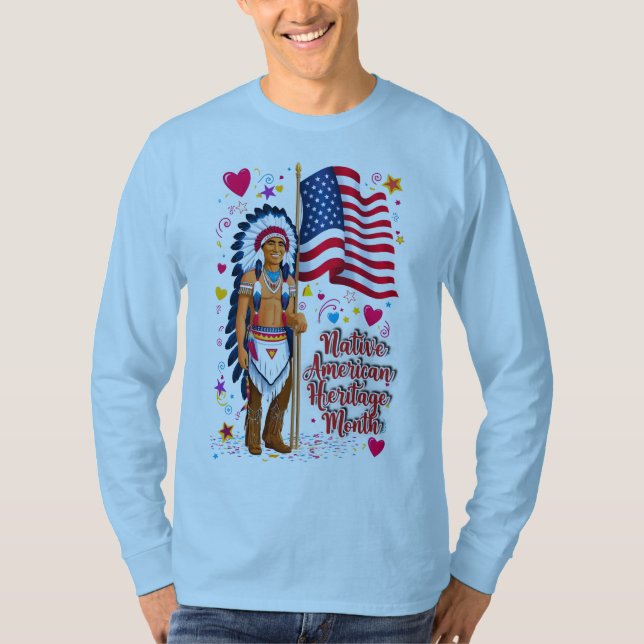 Pridet Native American Heritage Month T Shirt (Framsida)
